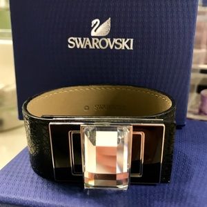 Swarovski Remix Black Leather Bracelet